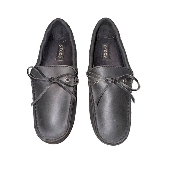 Croc Shoes - Croc Black Rubber Loafer Flats Women Shoe Size 6